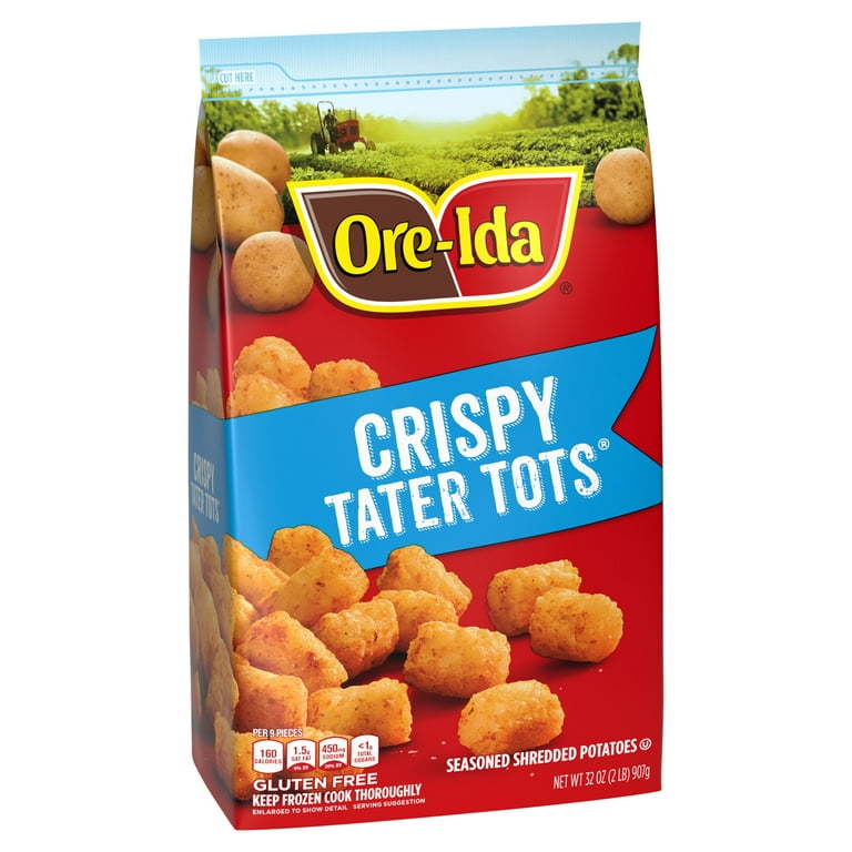 Ore-Ida Golden Tater Tots Seasoned Shredded Frozen Potatoes, 32 oz 