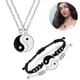 thumbnail image 3 of Pulsera tejida unisex Yin Yang Pulsera de cordón a juego Yin Yang Pulsera de pareja ajustable Conjunto de collar para cumpleaños, 3 of 8