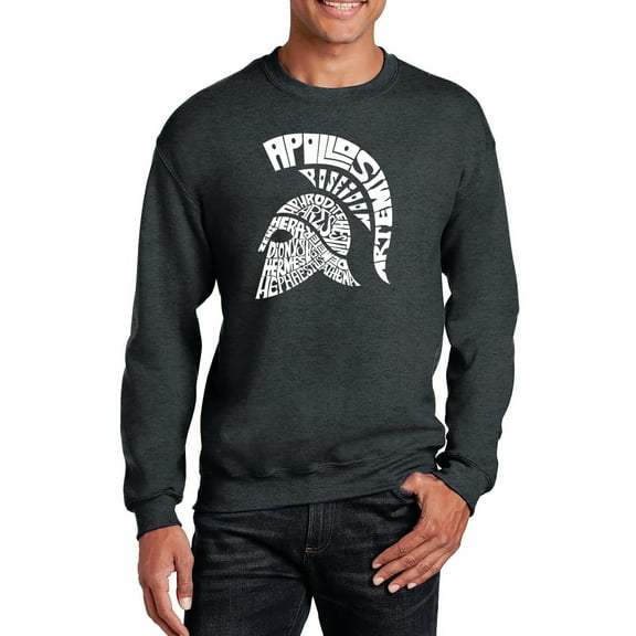 LA Pop Art Men's Word Art Crewneck Sweatshirt - SPARTAN