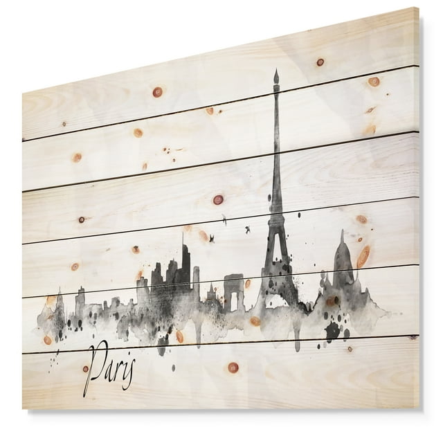 Design Art - Paris avec Silhouette Eiffel