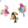 thumbnail image 2 of Walbest 1 Set Tropical Bird Pendants, Nice-looking Decorative Colorful Tropical Birds Parrots Hawaiian Theme Party Ornaments, for Jungle party/Kindergarten Window Dressing, 2 of 7