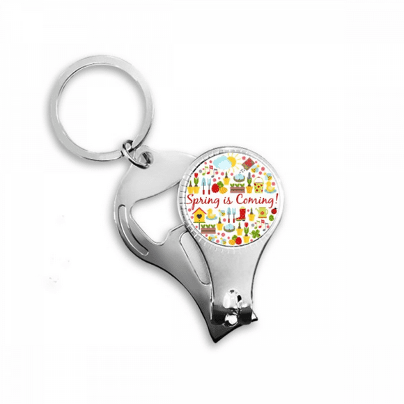 easter festival egg duck round nail nipper key chain bottle opener clipper