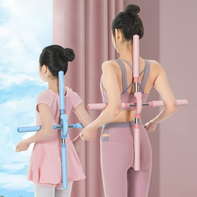 Neinkie Outils de Yoga Bâtons de Yoga Outil d'Étirement, Bâtons de Yoga pour la Posture, la Conception Rétractable pour les Ensembles de Yoga pour Adultes et Enfants