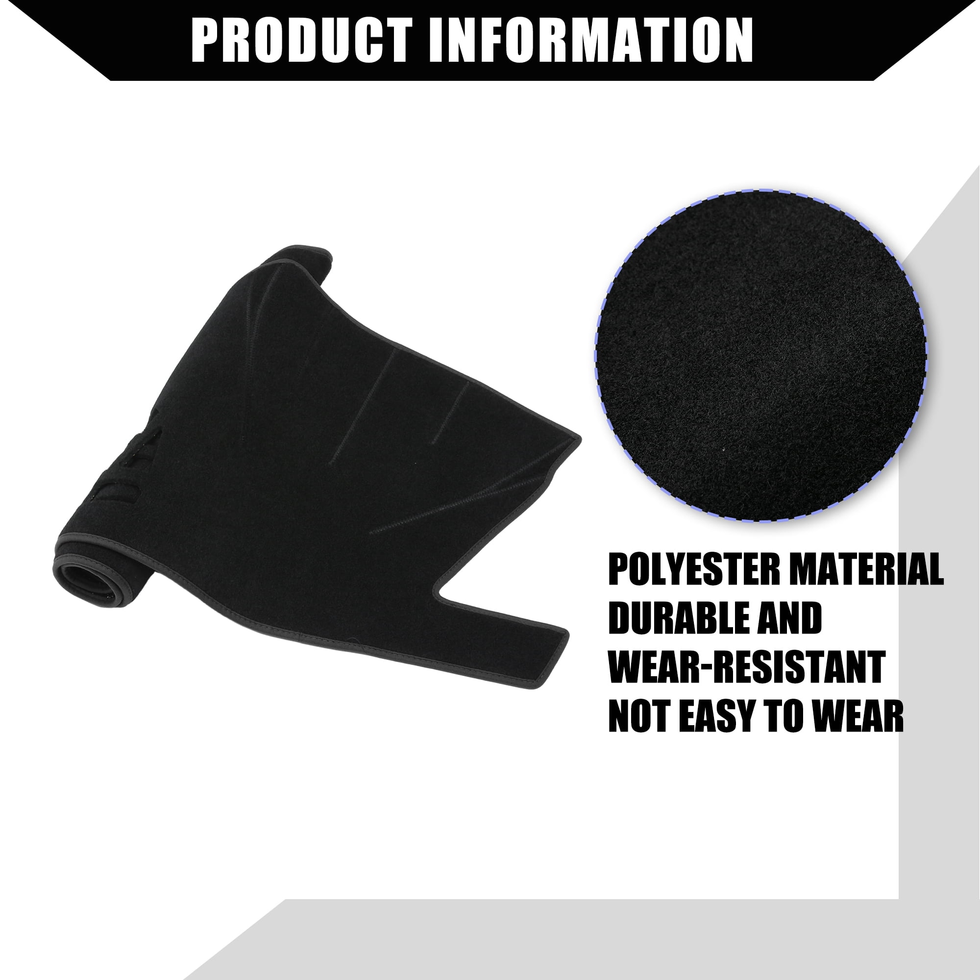 Unique Bargains Dash Cover for Audi Q5 2009-2017 Center Console Dashboard Cover Mat Non-Slip Polyester Black 1 Pcs