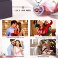 thumbnail image 7 of Iefil Gifts for Women - 925 Sterling Silver Birthstone Necklace, Anniversary Birthday Gifts for Wife Girlfriend | January Garnet Red & March Aquamarine Light Blue Jewelry, 7 of 7
