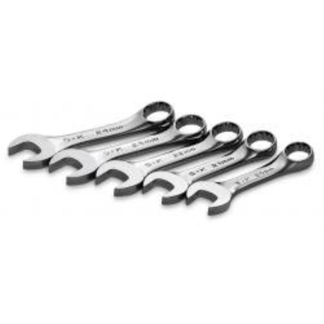 SK 86041 SuperKrome 5 Piece 12 Point 20-Millimeter to 24-Millimeter Long Pattern Combination Wrench Set