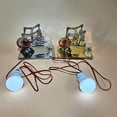 thumbnail image 4 of Hot Air Stirling Engine Electricity Generator Motor Physical Dual Engine Model with LED Bulb Dollar Flywheel Design Science Experiment with CNC Aluminum Alloy Base DIY Education, 4 of 7