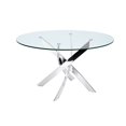 thumbnail image 3 of Casabianca Modern Galaxy Stainless Steel Dining Table in Clear, 3 of 3