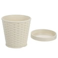 thumbnail image 3 of Miangastore 1pc Durable Plastic Flower Pot Imitation Bamboo Woven Flowerpot for Home, 3 of 8