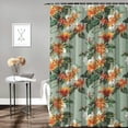 thumbnail image 2 of Orinice  Bird Print Shower Curtain, Parrots Flowers and Leaves in Watercolor Effect Botany Scene Summer Paradise, Cloth Fabric Bathroom Decor Set with Hooks, 105" Extra Wide, Multicolor 36x72, 2 of 7