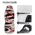 thumbnail image 5 of POLERO Polyester Car Front Seat Cover for Automotive, Elastic Removable Front Seat Covers, Red Splatter Stripe Pattern, 5 of 12
