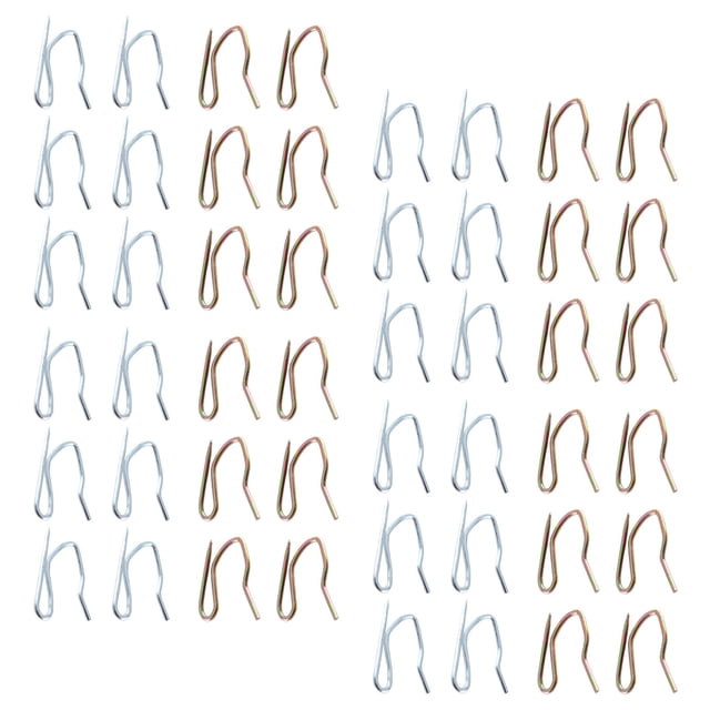 FUTUREORYY 350 Pcs Accessoires de Rideau en Forme de S pour Usage Domestique en Argent 1.34x0.67 Po
