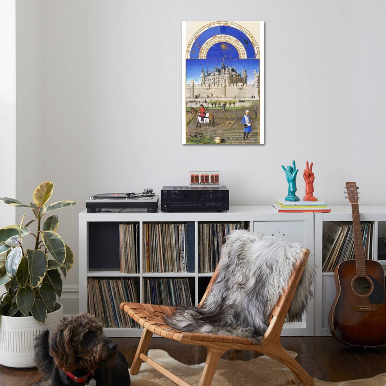 Art.com Le Tres Riches Heures Du Duc De Berry - October Art Print by Paul Herman & Jean Limbourg, 24" x 36"
