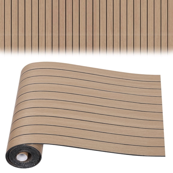 Threns PVC Slat Wall Panel Peel and Stick 118 x 15.7inch Artificial Wood Slat Panel Self Adhesive Soundproof 3D Wallpaper for Home Office