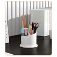 thumbnail image 5 of Bxaolu Makeup Brush Holder with Lid 360 Rotating Makeup Brush Organizer, Dustproof Waterproof with 3 Compartments for Organized Storage, Dressing Tables Clear Storage Skincare Cosmetic, 5 of 7