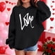 thumbnail image 3 of Sudadera con capucha y estampado de corazón de San Valentín, sudadera de manga larga para niños y niñas, chaqueta para niñas de talla mediana y grande., 3 of 7