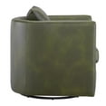 thumbnail image 5 of Comfort Pointe Sheldon Fern Green Faux Leather Swivel Barrel Chair, 5 of 12