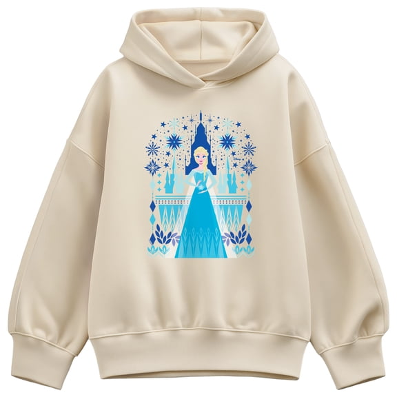 Disney - Frozen Scandinavian - Women's Oversized Fleece Hoodie Sweatshirt