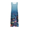 thumbnail image 4 of LSLJS Nouvelle Robe Longue Sans Manches en Coton et Lin à Col Rond Imprimé pour Femmes, Robe d'Été de Plage, 4 of 5