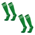 thumbnail image 1 of Paquete de 2 calcetines de fútbol, softbol y béisbol para jóvenes, niños y adultos, calcetines multideportivos (verdes), 1 of 5
