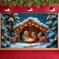 thumbnail image 5 of Nativity Theme Nativity Banner Christmas Christmas Banner LED Lights Star Decoration Religious Banner for Christmas Party Church Event Religious Celebration, 5 of 8