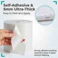 thumbnail image 5 of 1/5" x 6" x 2.19 Yard Adhesive Felt Padding Felt Adhesive Felt Roll Orthopedic Part for Wound Cushioning Cuttable Felt Padding for Provide Cushioning and Support in Pain Foot, White, 5 of 7
