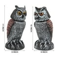 Hedoc 2 Pack Fake Owl Decoys to Scare Birds Away from Gardens and