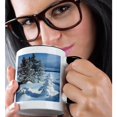 thumbnail image 2 of 3drose, Beautiful Winter Scene, 11oz Two-tone Black Mug, 2 of 6