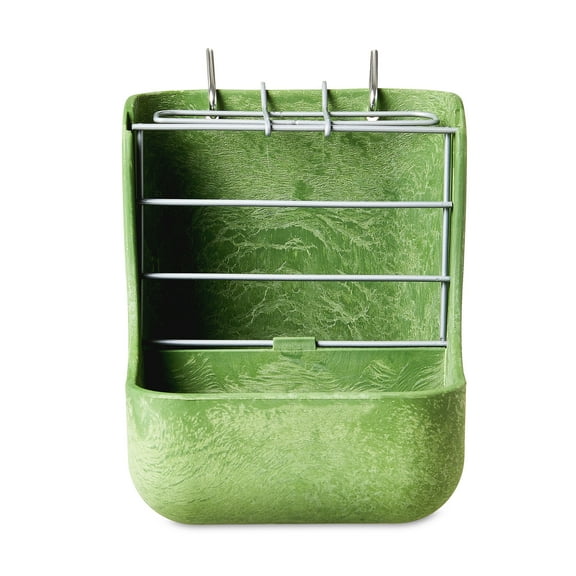 Vibrant Life Small Animal Plastic Hay and Food Bin, Green