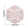 thumbnail image 3 of Leodye 1PCS Geometric Snowflake Table Mats - Hollow-out Heat-insulating, Bowl/Saucer Protection Mats -5.6*5.6in, 3 of 6