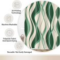 thumbnail image 5 of Green Shower Curtain, Modern Abstract Navy Green and White Striped Shower Curtain Set for Bathroom,Cute Waterproof Polyester Shower Curtain with Hooks, 72X72IN, 5 of 8