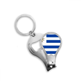 thumbnail image 1 of Uruguay National Flag South America Country Fingernail Clipper Cutter Opener Key Chain Scissor, 1 of 3