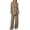 Beige, variant on 2 Piece Blazer Outfit Sets for Women Solid Color Lapel Button Blazers Matching Wide Leg Pants Fashion Winter Outfits