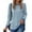 Light Blue, variant on TAGOLD Womens 3/4 Long Sleeve Summer Tops, Women's Round Neck Color Matching Pocket Long Sleeve Pullover Top Loose Casual T-Shirt Long Sleeve Round Neck Top/Shirt