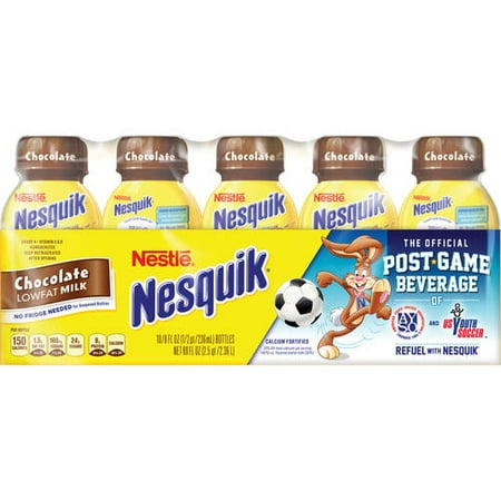 Nestle Nesquik Chocolate Lowfat Milk, 8 fl oz, 10 count
