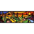 thumbnail image 3 of Wallas 18x9 Black Modern Framed Museum Art Print Titled - Vallata al tramonto, 3 of 5