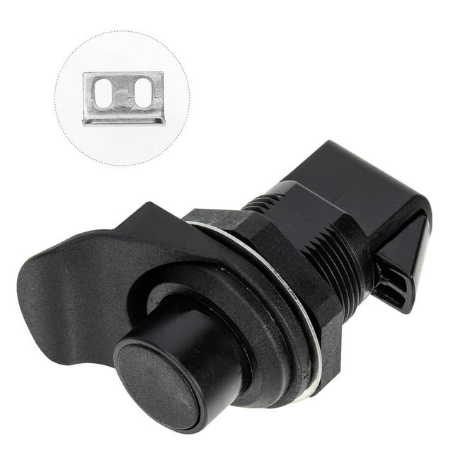 BRIGHTFUFU Push Button Latch Plastic Cabinet Latch Lock for Home Black Sturdy Craftsmanship Boat Door Lock 1 Set 0.5LBS