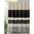 thumbnail image 2 of Shower Curtains Abstract Black Stripes Brown Bath Curtain Oil Painting Waterproof Bathroom Shower Curtain Set with Hooks Decoration 72 x 72 Inches, 2 of 7