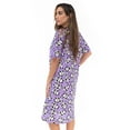 thumbnail image 2 of Just Love Short Sleeve Nightgown Sleep Dress for Women (1X, Tossed Pandas Purple), 2 of 3