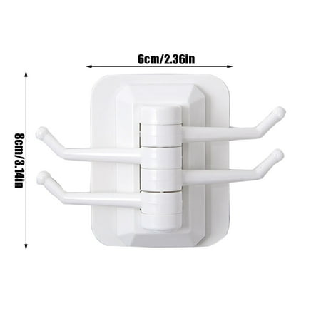 

YoaNJYGRFour-Connected Rotating Hook Wall Rack Without Punching Strong Sticky Hook
