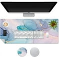 thumbnail image 2 of Large Mouse Pad, PU Leather Desk Mat for Desktop, Waterproof Gaming Desk Pad, Marble Painting Full Desk Accessories Keyboard Mousepad, Home & Office Décor 31.5" x 15.7" - Abstract Fluid Art, 2 of 6