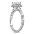 thumbnail image 2 of SZUL Women's 1 1/5 Carat TW Diamond Halo Engagement Ring in 14K White Gold (J-K Color, I2-I3 Clarity), 2 of 4