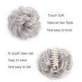 thumbnail image 3 of Deaumellos Bun Extension Clips, Wavy Claw Clip Messy Bun Hair Piece for Women, Stylish Buns Extension for Women, Synthetic Elastic Wavy Curly Hair Piece, 3 of 7