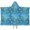 Football and Star Brightblue Pattern, variant on Football and Splash Navy Pattern Hooded Bath Towel Wrap for Teens Ages 3 To 12, Soft Lightweight Quick Dry Microfiber Bath Beach Pool, 50"x30"