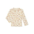 thumbnail image 2 of Wonder Nation Toddler Girl Velvet Pinafore, Top and Tights Outfit Set, 3-Piece, Sizes 12M-5T, 2 of 3