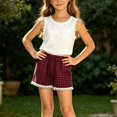 thumbnail image 4 of LvhaoGJOB Little Kids Girls Tank Top and Shorts Outfit Set - Elastic Waist, 4 of 6