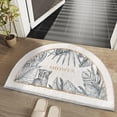 thumbnail image 3 of jifeng Non-Slip Floor Rug Doormat Indoor Machine Washable Dryable Effective Grip Carpet Shower Semi-circle, 3 of 9
