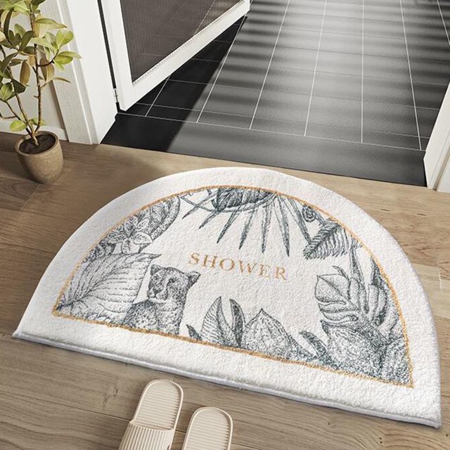 Alfombra antideslizante alfombra alfombra interior blando secionable piel súper absorbente para sala de cocina dor - Semicírculo Semi-círculo de BLESIY Alfombra del piso