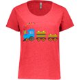 thumbnail image 3 of Inktastic Colorful Toy Train Women's Plus Size T-Shirt, 3 of 5