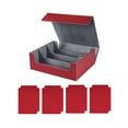 thumbnail image 1 of Esquirla 1800+Card Case Deck Box Sturdy Organizer for Basketball Cards Red In Gray, 1 of 8
